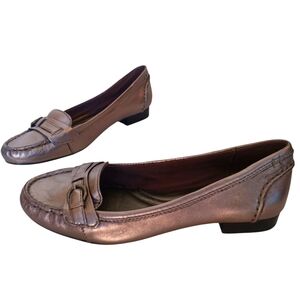Naturalizer‎ Flats Size 6 M Brown/Gold Moccasin Style and Decorative Strap